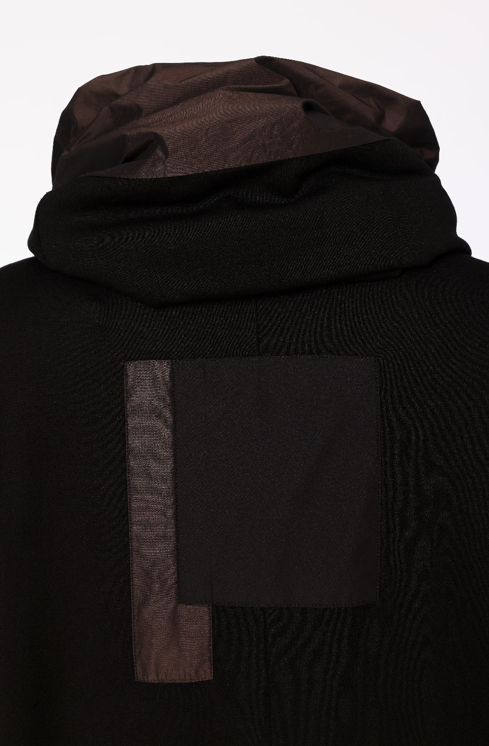 Black and Chocolate Removable Snood Dress with Included Necklace