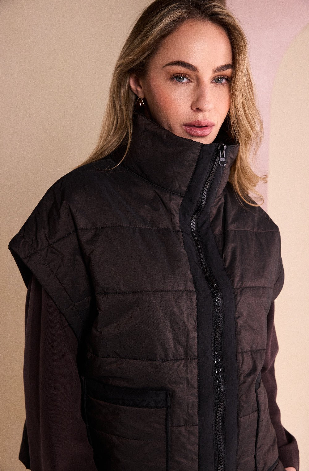 Chocolate Quilted Waistcoat