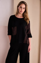 Textured Jersey Printed Panel Top
