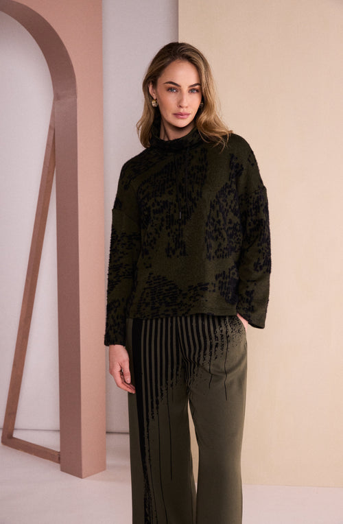 Black & Thyme Dappled Print Jumper