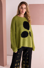 Avocado and Black Splodge Jumper