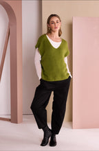 Avocado V-Neck Knitted Slip Over