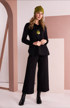 Black Weighted Jersey Wide Leg Trousers