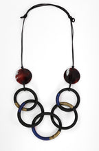 Chocolate Brown Plaited Hooped Necklace