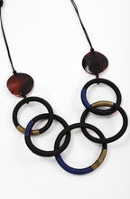 Chocolate Brown Plaited Hooped Necklace