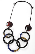 Chocolate Brown Plaited Hooped Necklace