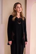 Chocolate Brown and Black Statement Pendant Necklace