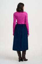 Teal Deidre Corduroy Midi Skirt