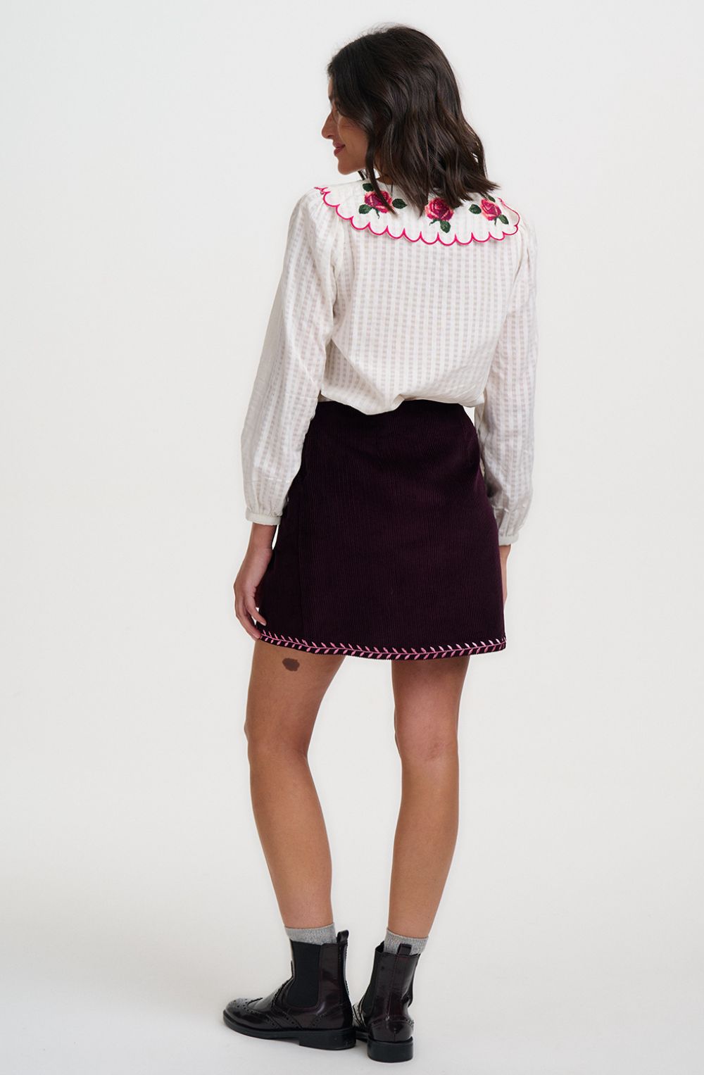 Bloom Rose Nessie Scallop Collar Blouse