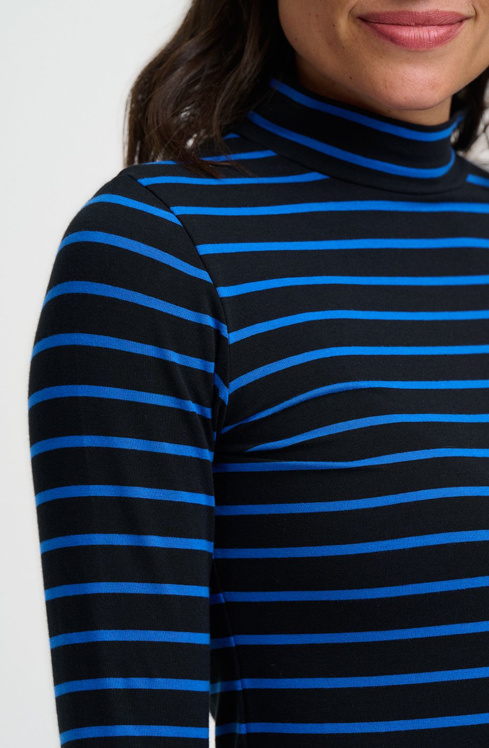 Blue Striped Annika Jersey Top