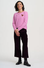 Magenta Chicken Embroidery Brunswick Jersey Top