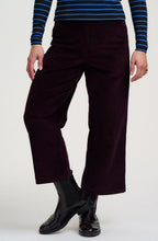 Dark Plum Lindley Cord Cropped Trousers