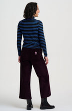 Dark Plum Lindley Cord Cropped Trousers