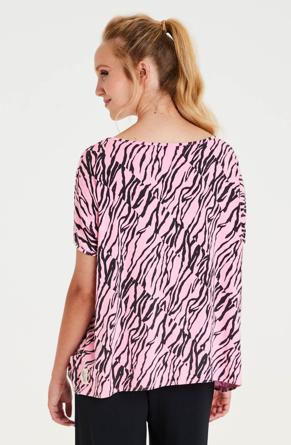 Alana Pink Animal Print Top