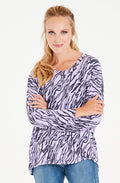 Alexis Lilac Animal Print Top