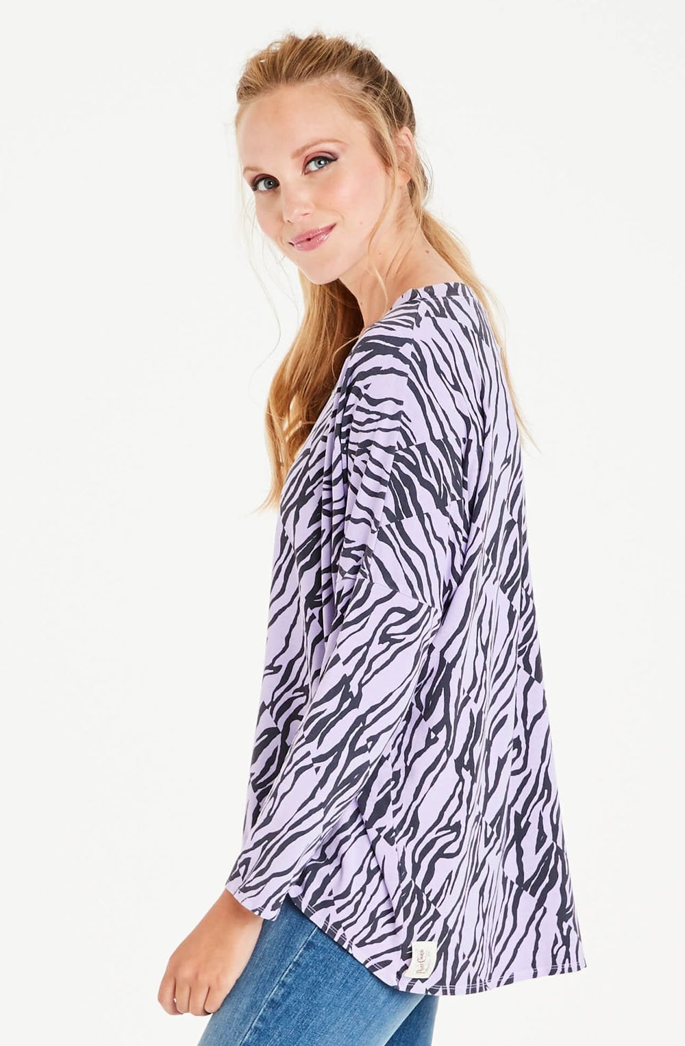 Alexis Lilac Animal Print Top