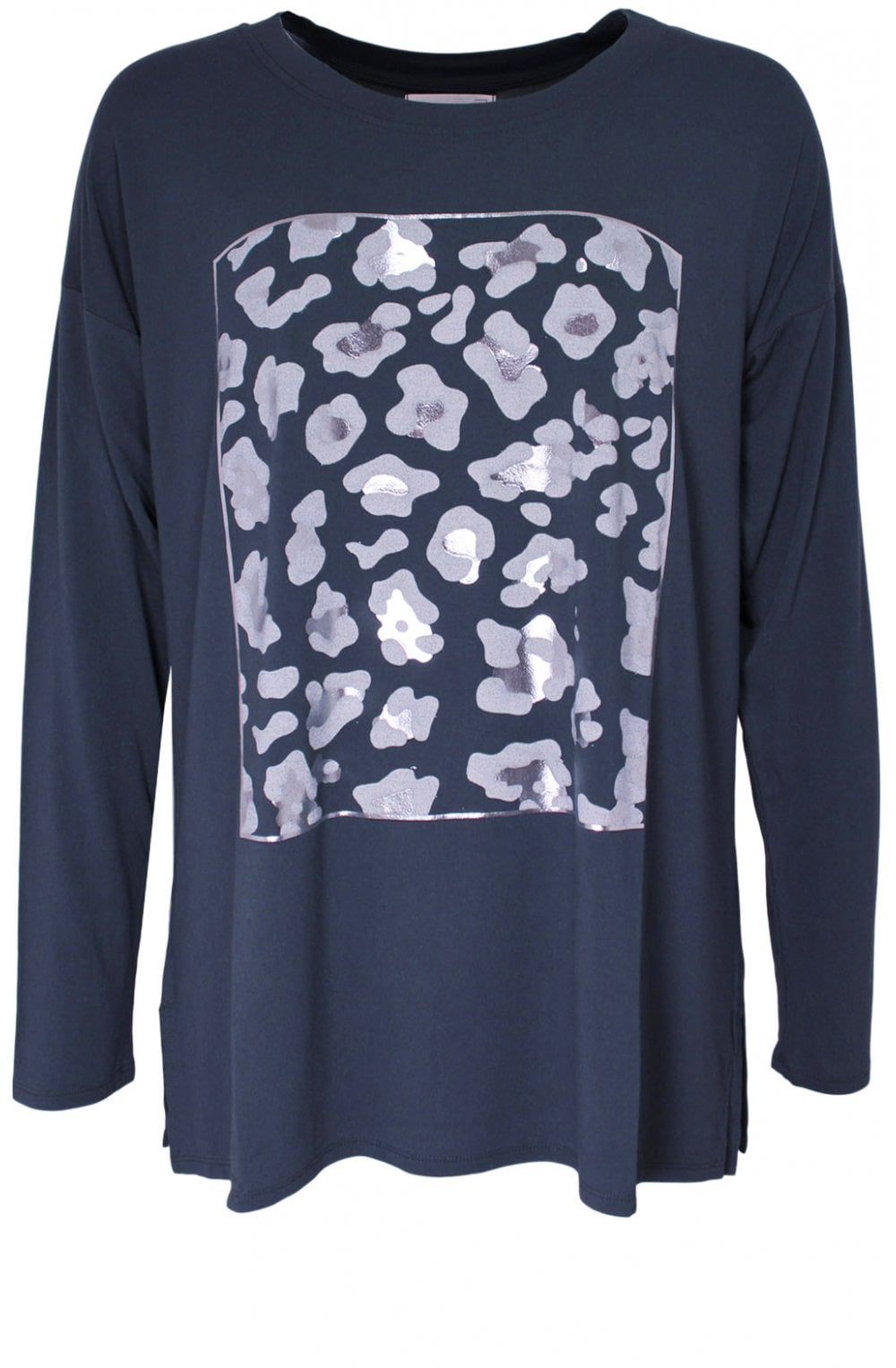 Animal Charcoal over sized jersey Top