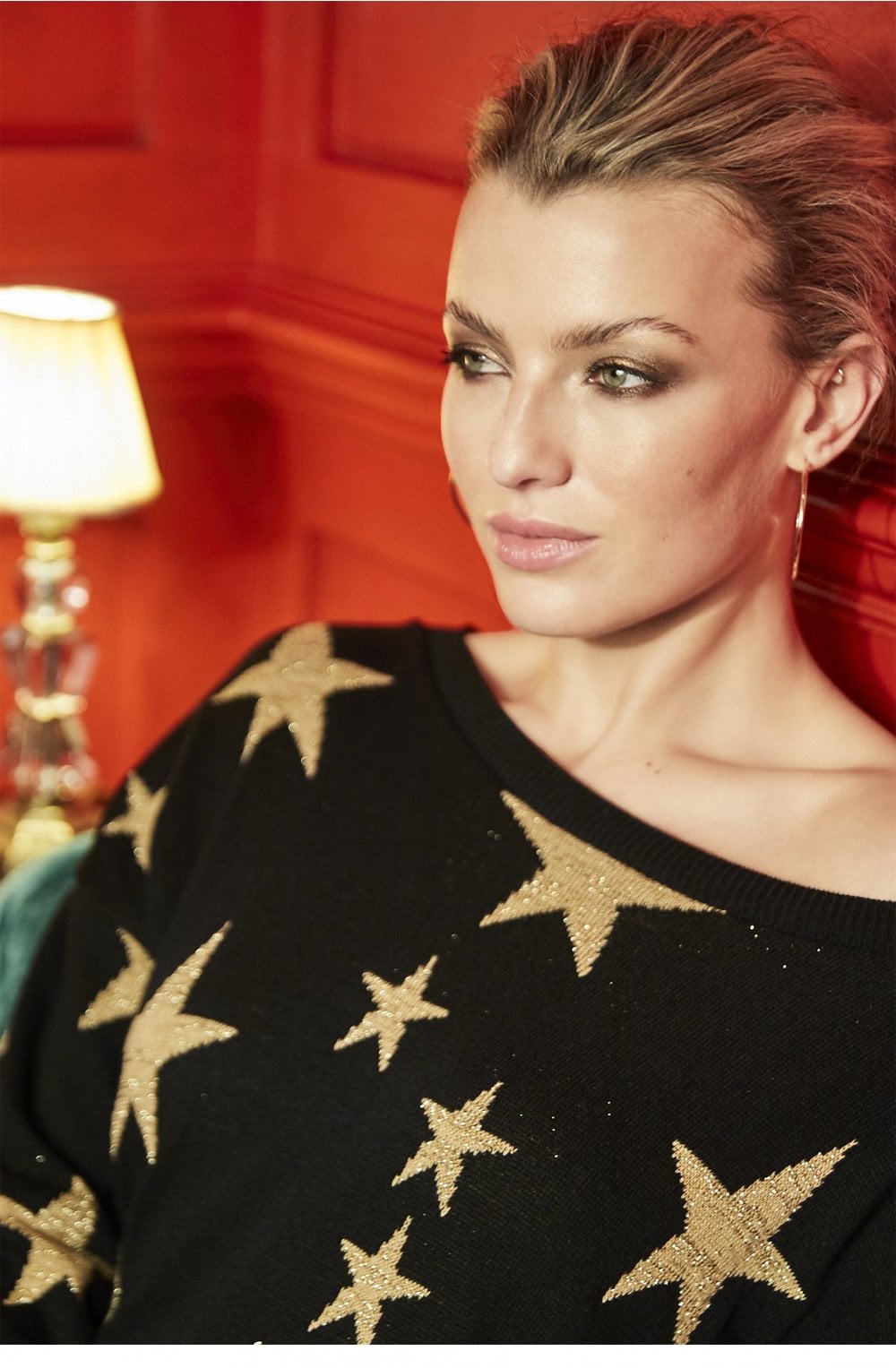 Black & Gold Starry Knit Jumper