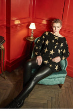 Black & Gold Starry Knit Jumper