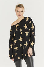 Black & Gold Starry Knit Jumper
