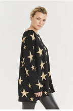 Black & Gold Starry Knit Jumper