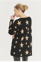Black & Gold Starry Knit Jumper