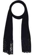 Black Lace Detailed Scarf