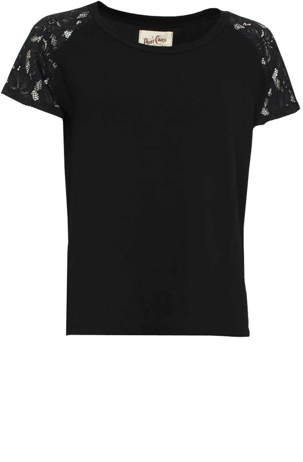 Black Lace Detailed Top