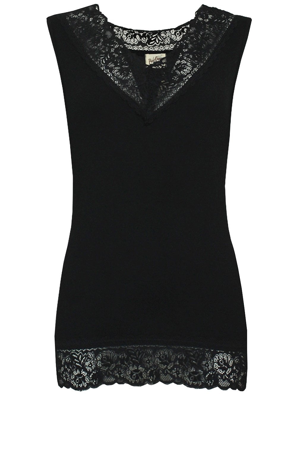 Black Lace Detailed Top