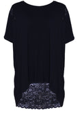 Black Lace Panel Top