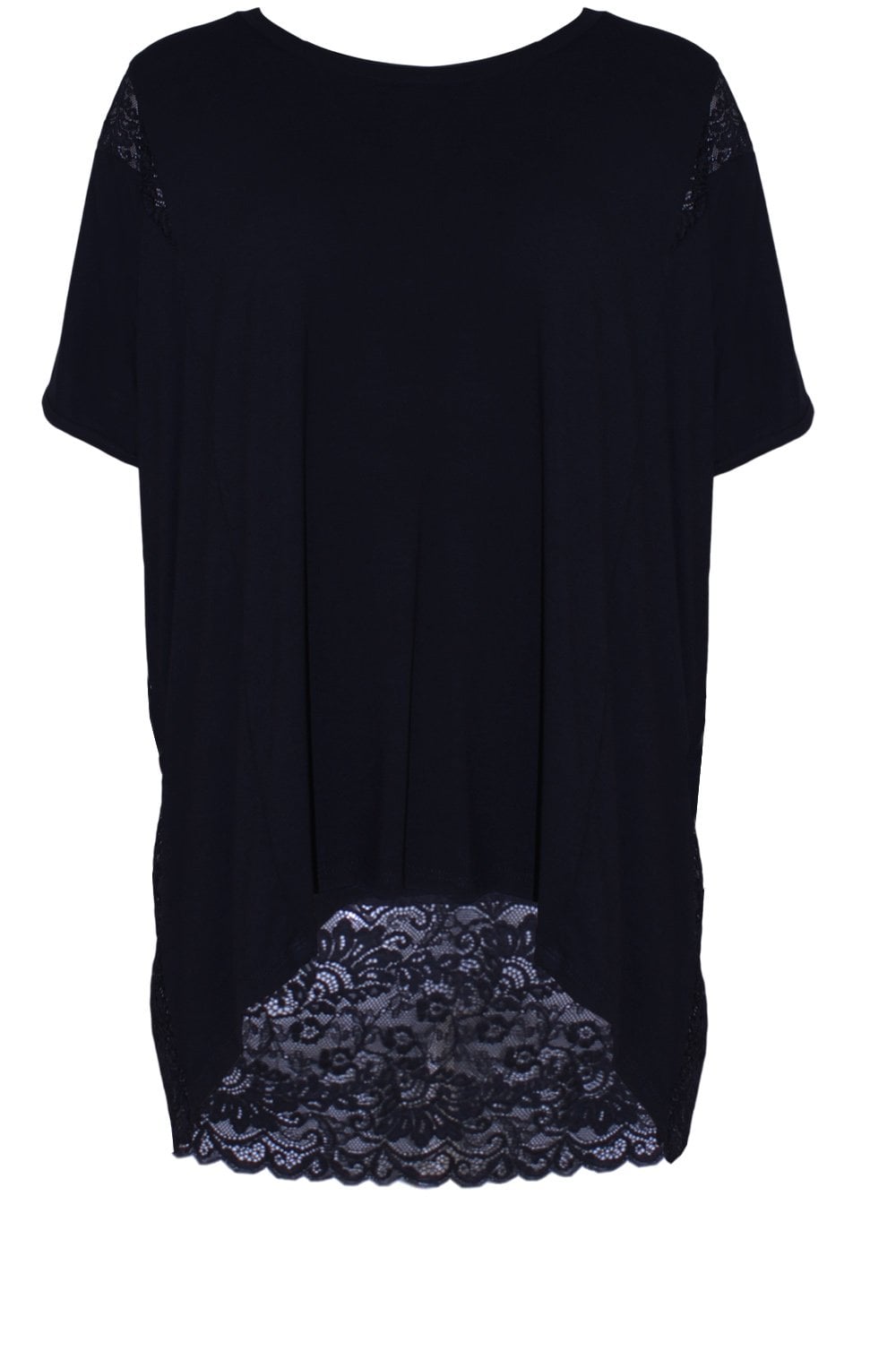 Black Lace Panel Top