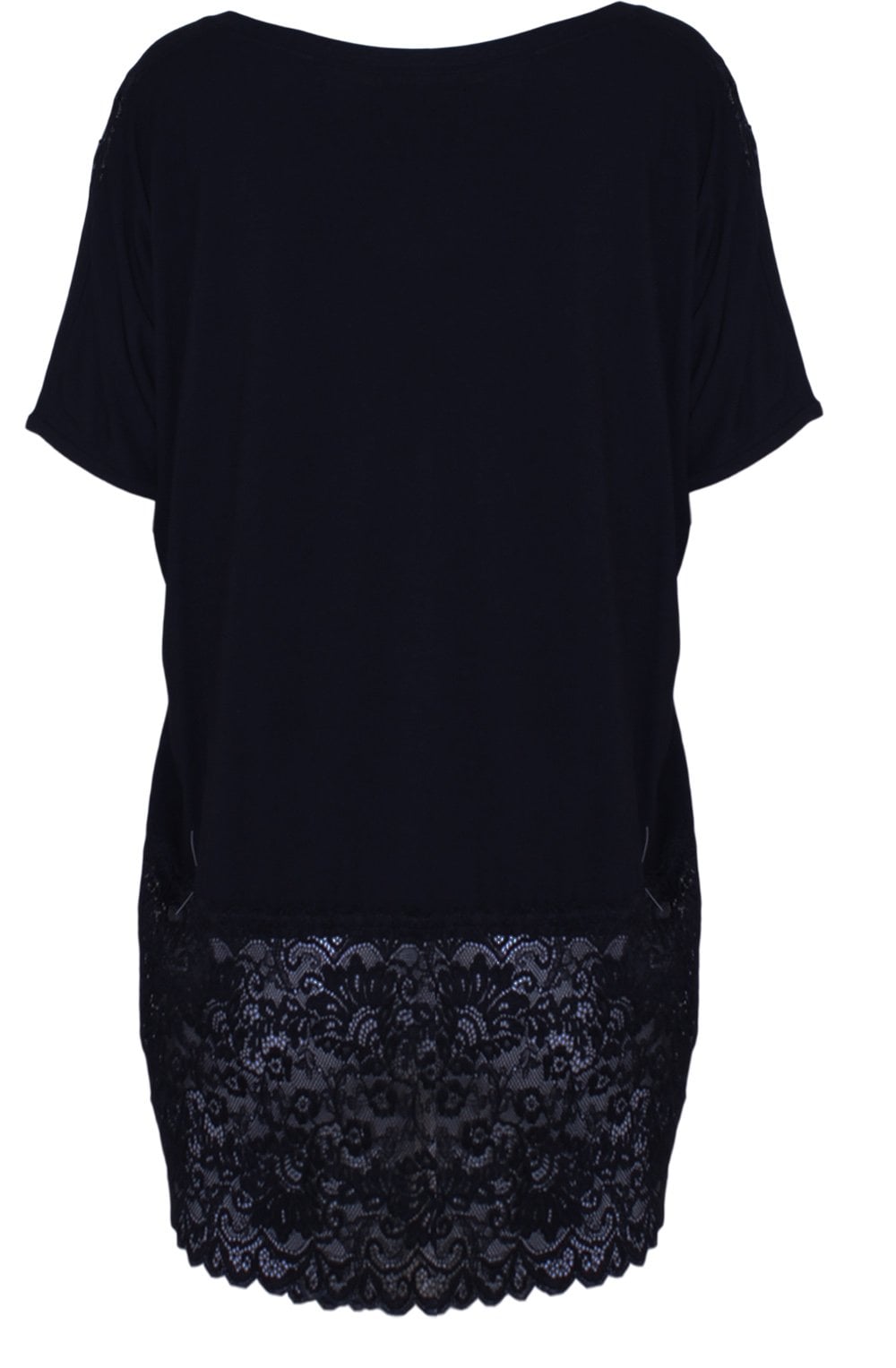 Black Lace Panel Top