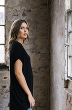 Black Oversized Zip Top