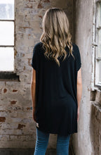Black Oversized Zip Top