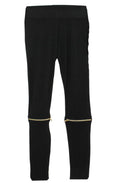 Black Zip Front Leggings