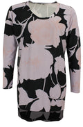 Bold Print Chiffon Black Top