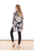 Bold Print Chiffon Black Top