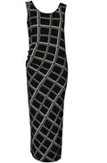 Check Print Jersey Dress