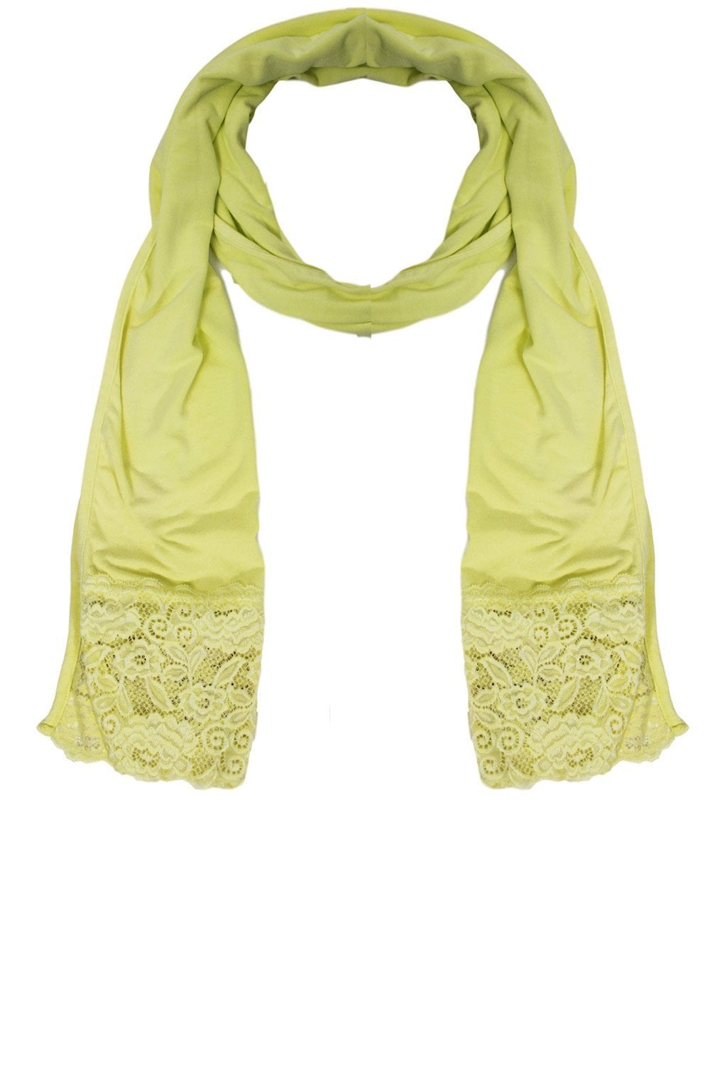 Ellie Lemon Lace Detailed Scarf