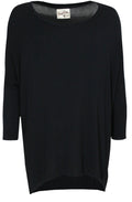 Flirty Black Oversized Top