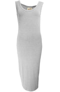 Grey Marl Jersey Midi Dress