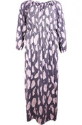 Grey Patterned Jersey Maxi Dress