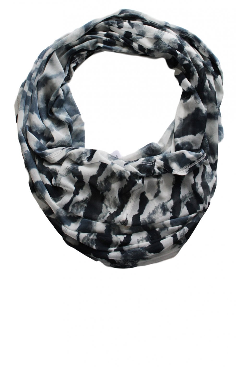 Grey & White Patterned Snood