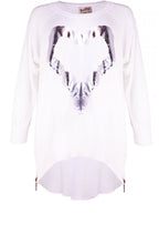 Hearty White Heart Design Top