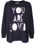 Loved Soft Black jersey Sweatshirt