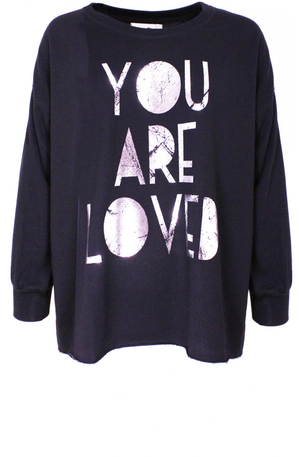 Loved Soft Black jersey Sweatshirt