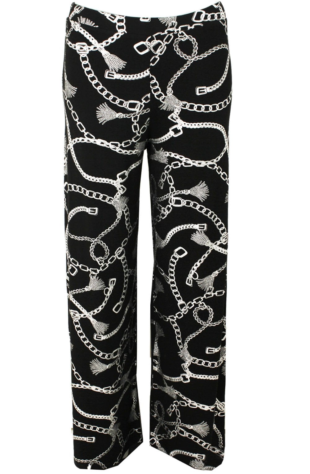 Metallic Chain Print Trousers