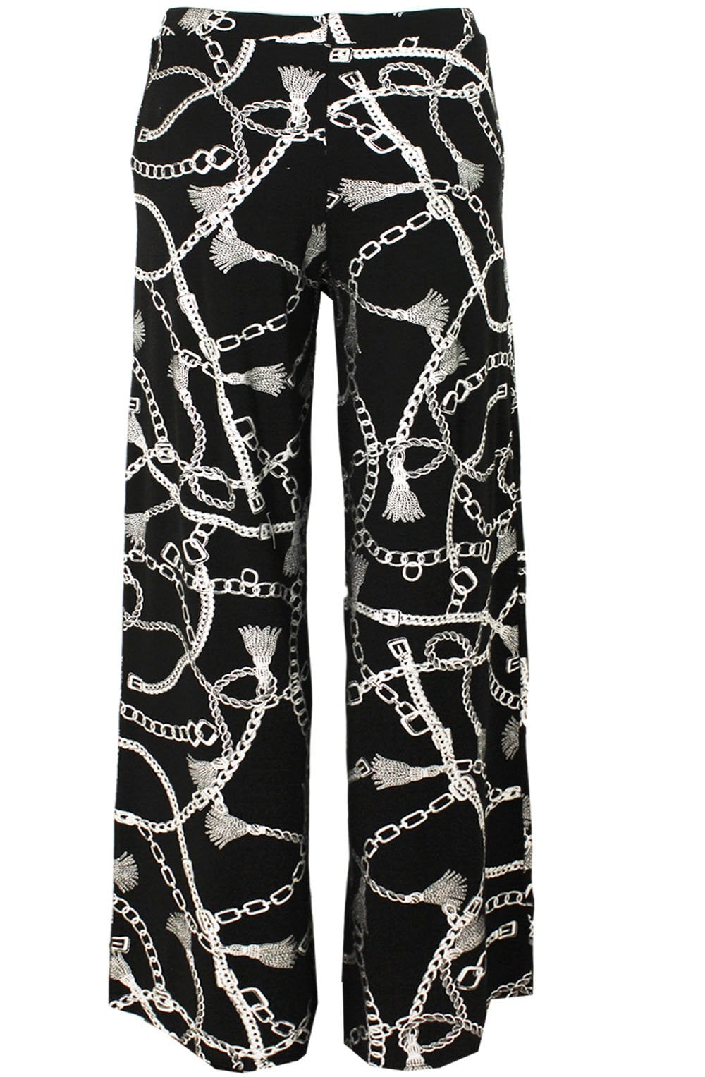 Metallic Chain Print Trousers