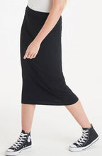 Milly Black Jersey Midi Skirt