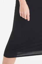 Milly Black Jersey Midi Skirt